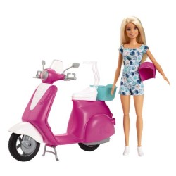 Barbie con Moto con Casco e Barbie Inclusa-POS190177