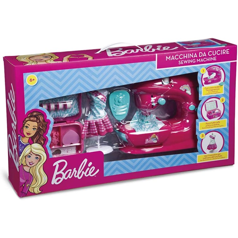 Grandi Giochi Giochi-GG00530 GG00530, Macchina da Cucire di Barbie per Bambini, Rosa