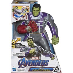 Hasbro Marvel Avengers - Endgame Hulk Pugni Invincibili, Action Figure Elettronica con 20 Suoni e Frasi [Versione Italiano]