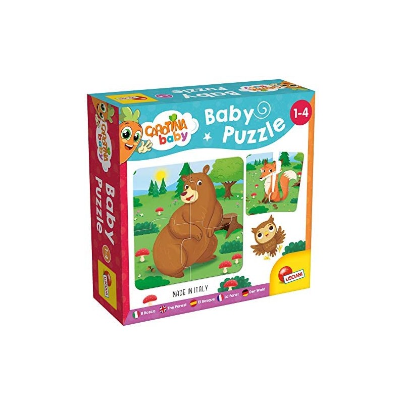 Lisciani Giochi- Carotina Baby Il Bosco Puzzle, Multicolore, 80076