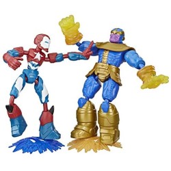 Avengers - Iron Patriot Contro Thanos Bend And Flex Dualpack (2 Action Figure Flessibili 15 cm)