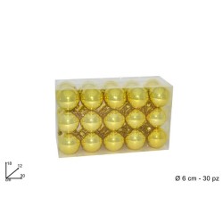 BOX 30 PALLE 6 CM LUCIDE ORO