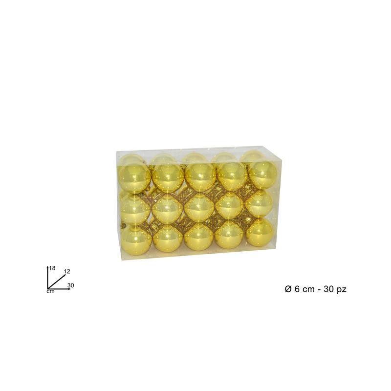 BOX 30 PALLE 6 CM LUCIDE ORO