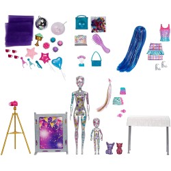 Mattel - Barbie - Color Reveal Festa a Sorpresa​ con Barbie, Chelsea e 2 Cuccioli, oltre 50 Accessori, per Bambini 3+, M03X24