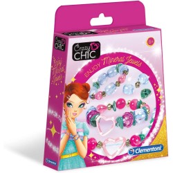 Clementoni - 18580 - Crazy Chic - Enjoy Mineral Jewels - Gioco Creativo Bambina Dai 7 Anni Per Realizzare Gioielli E Braccialett