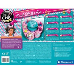 Clementoni- Crazy Chic-Cool Nails-Atelier smalti-Set per Unghie Bambina 6 Anni, 18599