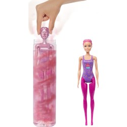 Mattel - Barbie Color Reveal Glitter, con Glitter Viola, cucciolo e 25 sorprese, età 3+, HBG39