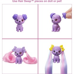 Mattel - Barbie Color Reveal Glitter, con Glitter Viola, cucciolo e 25 sorprese, età 3+, HBG39