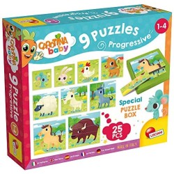 Lisciani Giochi- Carotina Baby Progressive The Fattoria Puzzle, Multicolore, 58440