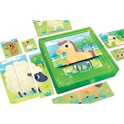 Lisciani Giochi- Carotina Baby Progressive The Fattoria Puzzle, Multicolore, 58440