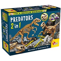 Lisciani Giochi- I m a Genius Predators 2 in 1 Gioco Scientifico, 84630