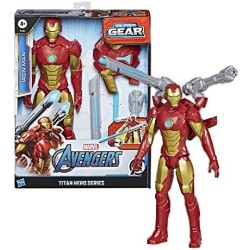 Hasbro Marvel Legends Series Avengers - Iron Man (Action Figure 30cm con Blaster Titan Hero Blast Gear)