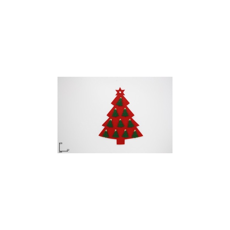 ALBERO FELTRO CON 10 MOLLETTE