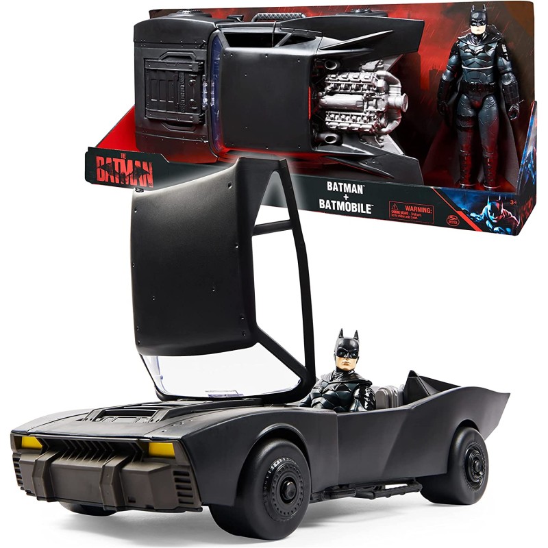 Dc comics - Batmobile Figure Set Batmobile con Personaggio 30 cm, The Batman Movie Collectible, 6061615