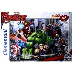 Clementoni- Avengers Maxi Supercolor Puzzle, No Color, 104 Pezzi, 23688