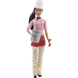 Mattel - Barbie - Bambola Pasta Chef, con giacca e cappello da chef e tanti accessori, GTW38