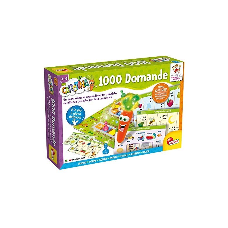 Lisciani Giochi LSI Carotina Penna Parl.1000 Domand 49363, Multicolore