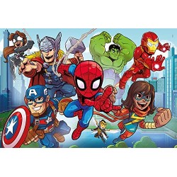 Clementoni Play For Future-Marvel Super Hero-24 pezzi-materiali 100% riciclati-Made in Italy, puzzle bambini 3 anni+, 20262