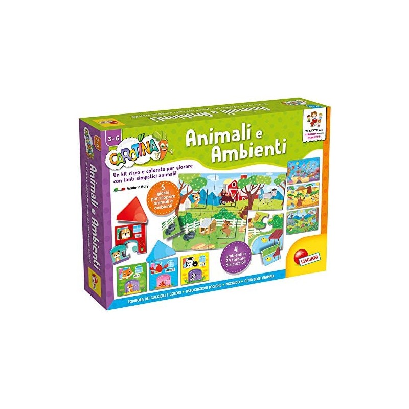 Lisciani Giochi 60146 - Gioco Carotina Maxi Animali e Ambienti