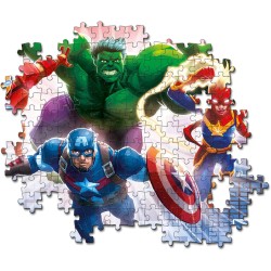 Clementoni - 27554 - Glowing Lights Collection - Marvel Avengers, fluorescente 104 pezzi - Puzzle Cartoni Animati