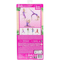 Barbie - ​Bambola Bionda Snodata con 22 Articolazioni Flessibili e Abbigliamento Sportivo, Made To Move bionda, GXF04