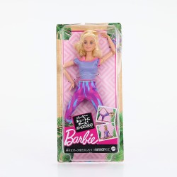 Barbie - ​Bambola Bionda Snodata con 22 Articolazioni Flessibili e Abbigliamento Sportivo, Made To Move bionda, GXF04