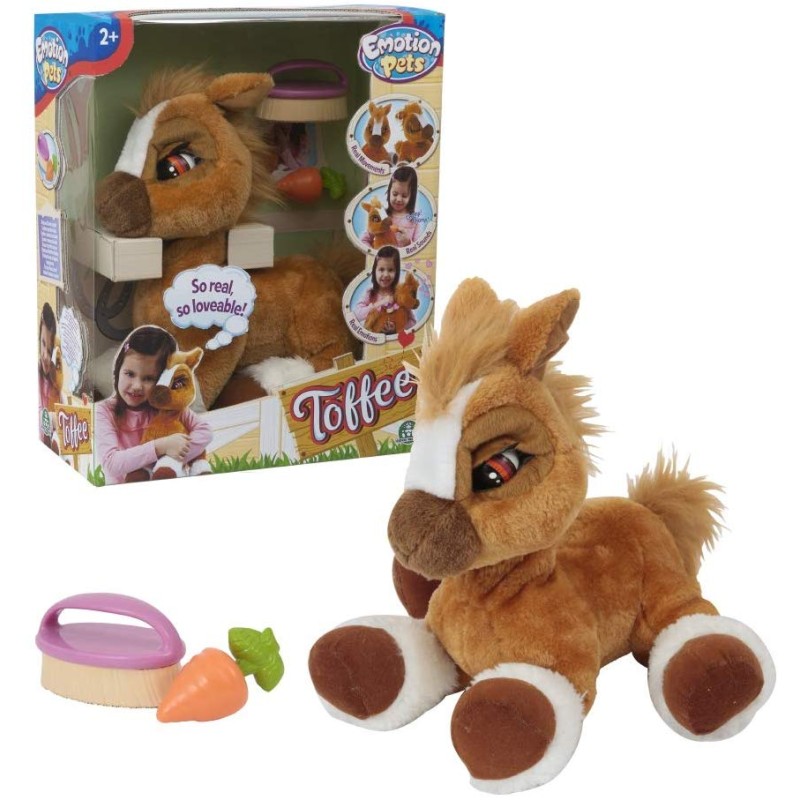 Giochi Preziosi - Emotion Pets Toffee, Pony peluche, con Accessori - MTM03000