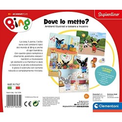 Clementoni- Bing-Dove Lo metto-Play for Future-Made in Italy-Gioco educativo (Versione in Italiano), 2 Anni+, 16284