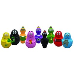 Giochi Preziosi - Barbapapà - Set con 9 Mini Personaggi alti 8 cm, Set completo della Famiglia Barbapapà, collezionali tutti, pe