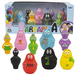 Giochi Preziosi - Barbapapà - Set con 9 Mini Personaggi alti 8 cm, Set completo della Famiglia Barbapapà, collezionali tutti, pe