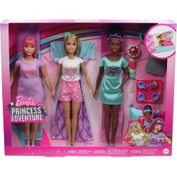 Mattel - Barbie Princess Adventure Daisy e Bambola Nikki, con Outfit da Notte e Accessori - POS220186