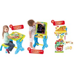 lisciani giochi - 77465 gioco per bambini carotina banchetto led, gioco e imparo 3 in 1, edizione 2019