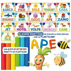 Liscianigiochi-I Lavoretti di Carotina Paroline Fai da Te Gioco Educativo Prescolari, Multicolore, 85545