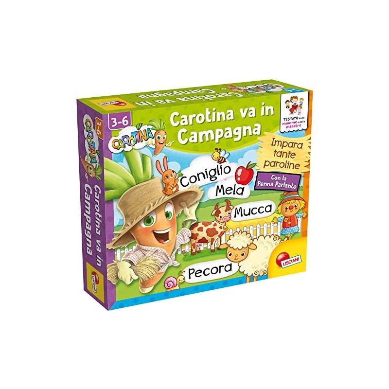 Lisciani Giochi - Carotina Penna Parlante Carotina Va in Campagna Gioco Educativo Prescolari, 85576