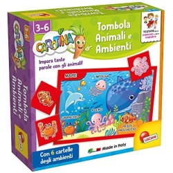 Lisciani Giochi- Carotina Quadrotte Animali e Ambienti Gioco Educativo Prescolari, Multicolore, 87495