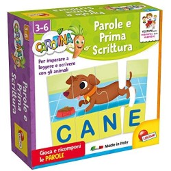 Lisciani Giochi- Carotina Quadrotte Parole e Prima Scrittura Gioco Educativo Prescolari, Multicolore, 87518