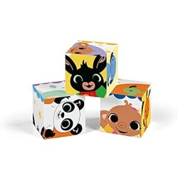 Clementoni 3 anni-cubi da 6 pezzi-Play For Future, materiali 100% riciclati-Made in Italy, bambini bing, puzzle cartoni animati,