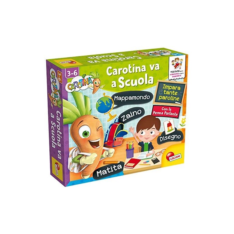 Lisciani Giochi Penna Parlante Carotina Va a Scuola Gioco Educativo Prescolari, Multicolore, 85583