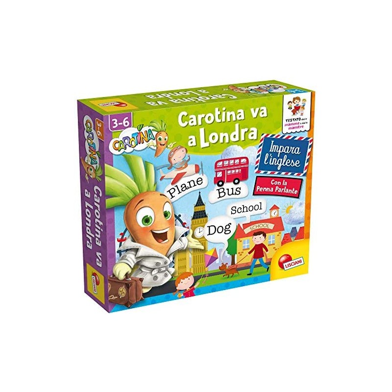 Lisciani Giochi Penna Parlante Carotina Va a Londra Gioco Educativo Prescolari, Multicolore, 85606