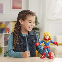 Hasbro - Playskool Heroes - Captain Marvel Super Hero Adventures Mega Mighties, action figure da 25 cm, E4132EU40E7933