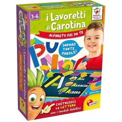 Lisciani Giochi-I Lavoretti di Carotina Alfabeto Fai da Te Gioco Educativo Prescolari, Multicolore, 85569