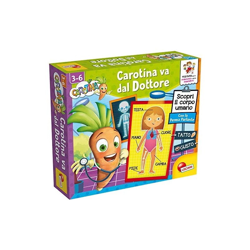 Lisciani Giochi Penna Parlante Carotina Va dal Dottore Gioco Educativo Prescolari, Multicolore, 85590