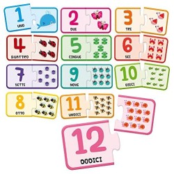 Lisciani Giochi- Carotina Quadrotte Numeri Allegrotti Gioco Educativo Prescolari, Multicolore, 87471