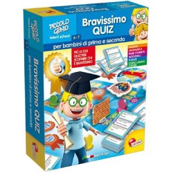 Lisciani Piccolo Genio Bravissimo Quiz, assortimento in 4 modelli (6-7, 7-8, 8-9, 9-10 anni), 53759