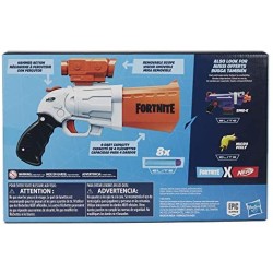 Nerf Fortnite - SR (Blaster ad azionamento a martello con 4 dardi, include cannocchiale rimovibile e 8 dardi ufficiali Nerf Elit