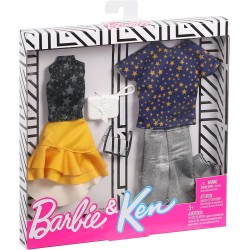 Barbie-​ Confezione Moda con 1 Outfit e 1 Accessorio Ciascuno Ken, GHX70