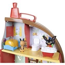 Giochi Preziosi - Bing - Playset La Grande Casa di Bing con 2 Personaggi, con 3 stanze e tanti accessori per arredarle, per bamb