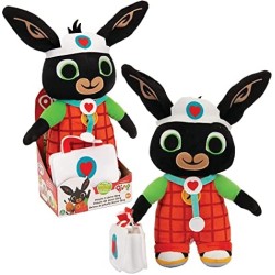 Giochi Preziosi - Bing - Peluche 33cm Dottore con valigetta e stetoscopio in materiale morbido, cerotti e set adesivi, per bambi