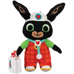 Giochi Preziosi - Bing - Peluche 33cm Dottore con valigetta e stetoscopio in materiale morbido, cerotti e set adesivi, per bambi