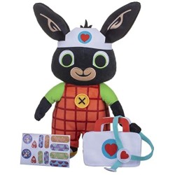 Giochi Preziosi - Bing - Peluche 33cm Dottore con valigetta e stetoscopio in materiale morbido, cerotti e set adesivi, per bambi